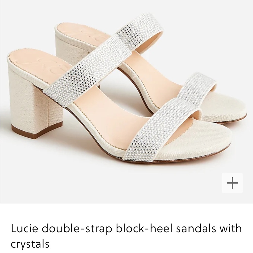J Crew NWT Canvas with Crystal Lucie Sandal